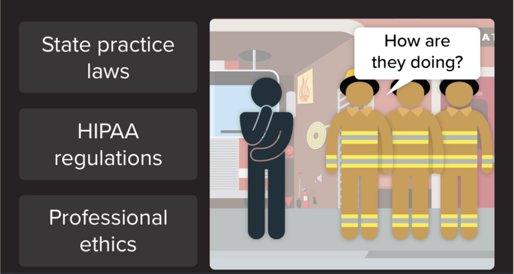 A didactic video explains the legal framework that supports firefighter culture.